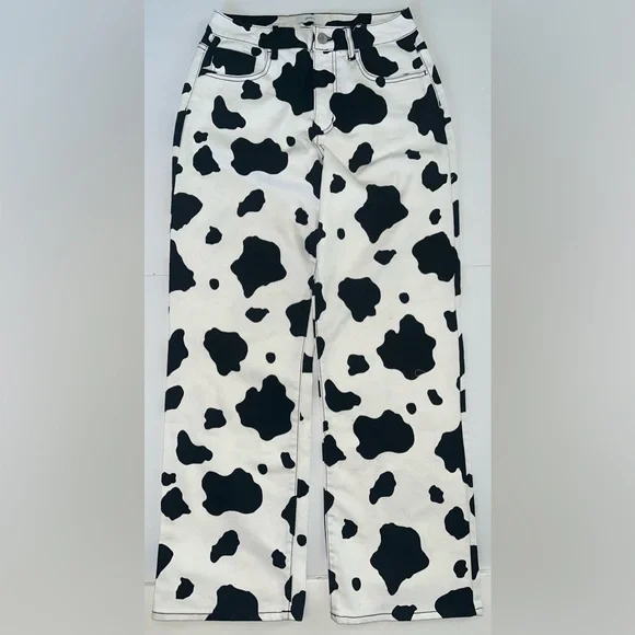 Forever 21 Pants Jumpsuits New Forever Cow Print Pants